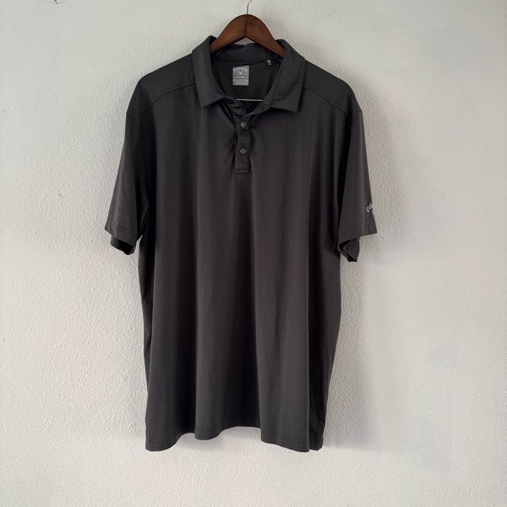 Gorpcore Callaway Opti-Dri Gray Performance Golf Polo Shirt XXL Athletic - Picture 8 of 9